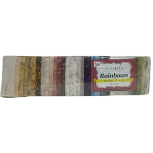 Rainbows 40 x 2 1/2&quot; Strips 44&quot; Long by Victorian Textiles (#59)