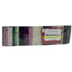 Rainbows 40 x 2 1/2" Strips 44" Long by Victorian Textiles (#6)