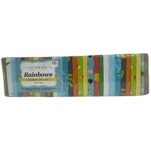 Rainbows 40 x 2 1/2&quot; Strips 44&quot; Long by Victorian Textiles (#66)