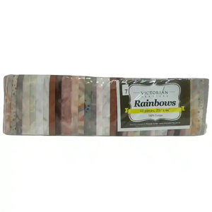 Rainbows 40 x 2 1/2" Strips 44" Long by Victorian Textiles (#7)