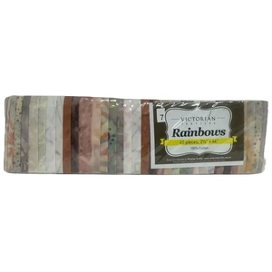 Rainbows 40 x 2 1/2&quot; Strips 44&quot; Long by Victorian Textiles (#7)