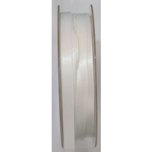 Uni-Ribbon Double Sided Satin Ribbon, 6mm WHITE, Full 40 Metre Roll