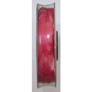 Uni-Ribbon Double Sided Satin Ribbon, 6mm, 15 AZALEA, Full 40 Metre Roll