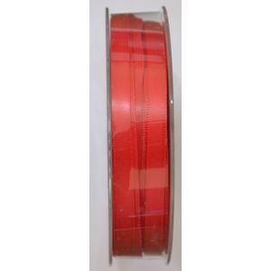 Uni-Ribbon Double Sided Satin Ribbon, 6mm, 21 NEW RED, Full 40 Metre Roll