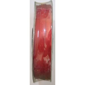 Uni-Ribbon Double Sided Satin Ribbon, 6mm, 22 SCARLET, Full 40 Metre Roll
