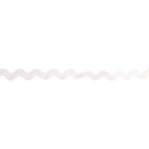 WHITE 5mm Ric Rac, by the metre