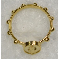 Miraculous Rosary Ring 19mm Gold Tone Metal