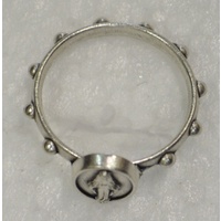 Miraculous Rosary Ring 19mm Silver Colour Metal