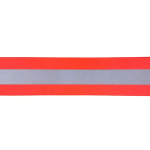 Orange-Silver-Orange 50mm Reflective Tape (FR119) sold per metre