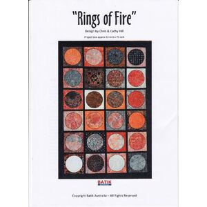Batik Australia Quilt Pattern, RINGS OF FIRE, (Pattern / instructions only, no fabric)