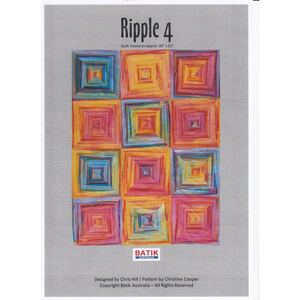 Batik Australia Quilt Pattern, RIPPLE 4, (Pattern / instructions only, no fabric)