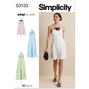 Misses’ Halter Dress in Two Lengths Simplicity Sewing Pattern 3133Y5