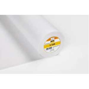 S320 WHITE Lightweight Fusible Interlining 90cm Wide Per Metre
