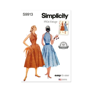 Misses Dresses, Sizes 6-8-10-12-14 Simplicity Sewing Pattern 9913H5