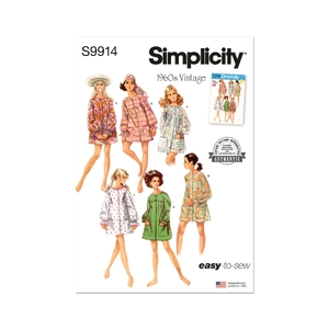 Misses’ Beach Cover-Up and Robe, Sizes S-M-L Simplicity Sewing Pattern 9914A