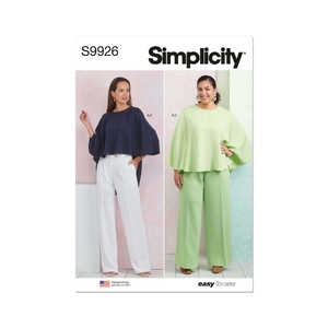 Misses’ &amp; Women’s Tops &amp; Trousers, Sizes 10-18 Simplicity Sewing Pattern 9926AA