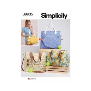 Totes and Pickleball Paddle Cover Simplicity Sewing Pattern 9935