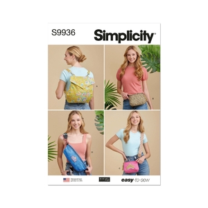 Backpack, Bags and Purse by Elaine Heigl Designs, Simplicity Sewing Pattern 9936