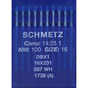 Schmetz Industrial Needles pack of 10 Size 100/16, 16X231 DBX1 287WH 1738(A)