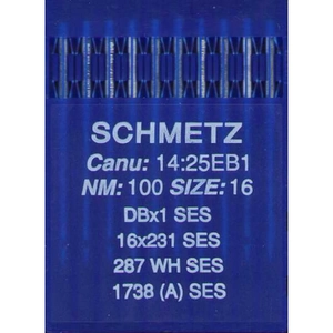 Schmetz Industrial Needles pack of 10 Size 100/16, DBX1 SES, 287WH SES, 1738A SES