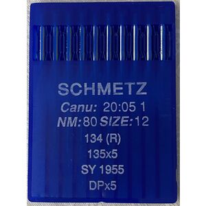 Schmetz Industrial Needles, SC20.05/80, pack of 10 Size 80/12, 135x5, 135x7, 135x25, 1901, DPx5, DPx7