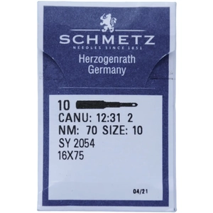 Schmetz SY 2054, 16x75, CANU:12:31 Size 70/10 Needles suit Singer 14U machines