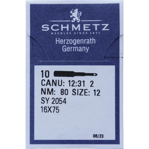 Schmetz SY 2054, 16x75, CANU:12:31 Size 80/12 Needles suit Singer 14U machines