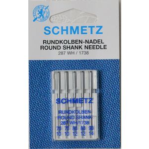 Schmetz Machine Needle ROUND SHANK (1738A) Size Mix 70-90, Pack of 5 Needles