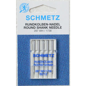 Schmetz Machine Needle ROUND SHANK (1738A) Size 80, Pack of 5 Needles