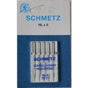 Schmetz Needle, High Speed HL x 5, Embroidery Size 75/11 Pack of 5 Needles