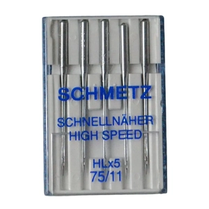 Schmetz Needle, High Speed HL x 5, Embroidery Size 75/11 Pack of 5 Needles