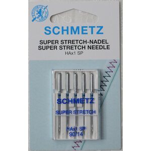 Schmetz Sewing Machine Needles, SUPER STRETCH Size 90/14, Pack of 5 Needles