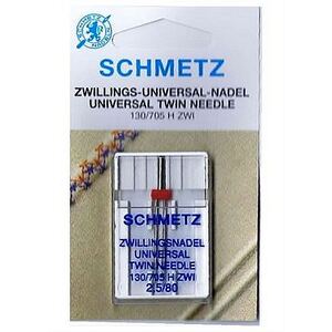 Schmetz Universal TWIN Sewing Machine Needle Size 2.5/80