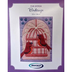 Semco BIRDCAGE Fun Stitch Long Stitch Kit 13cm x 18cm