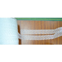 WHITE Uni-Trim Feather Edge Eyelet Lace, 37mm, Per 10 meters