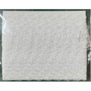White 37mm Feather Edge Eyelet Lace, 5 Metre Pre-Cut Pack