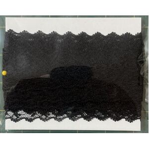 Black 37mm Feather Edge Eyelet Lace, 37mm, 5 Metre Pre-Cut Pack