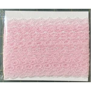 PINK 37mm Feather Edge Eyelet Lace, Per Metre