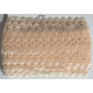 Apricot Uni-Trim Feather Edge Eyelet Lace, 37mm, Per 10 meter Pre-Cut Pack