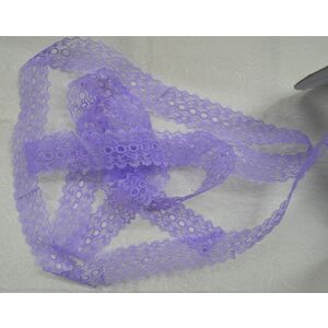 LILAC Uni-Trim Feather Edge Eyelet Lace, 37mm Per 10 meters
