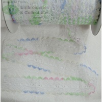 MULTICOLOUR Uni-Trim Feather Edge Eyelet Lace, 37mm Per 25 meters