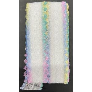 Semco MULTI Colour Iridescent Feather Edge Eyelet Lace, 37mm x 15m