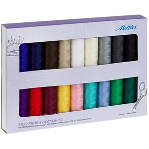 Mettler Silk Finish Cotton 18 x 150m Spool Thread Gift Pack