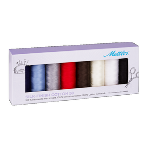 Mettler Silk Finish Cotton 8 x 150m Spool Thread Gift Pack