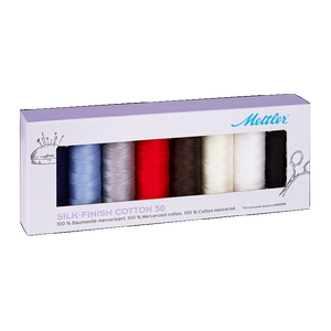 Mettler Silk Finish Cotton 8 x 150m Spool Thread Gift Pack