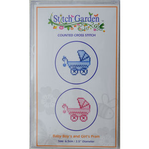 Stitch Garden Mini Counted Cross Stitch Kit, Baby Boys &amp; Baby Girls Pram