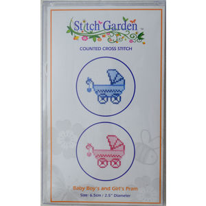 Stitch Garden Mini Counted Cross Stitch Kit, Baby Boys & Baby Girls Pram