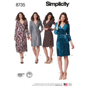 Simplicity Sewing Pattern 8735 Women&#39;s / Petite Women&#39;s Wrap Dress