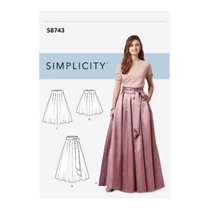 Simplicity Sewing Pattern 8743 Women&#39;s Pleated Skirts H5 Sizes 6-14