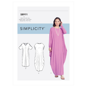 Simplicity Sewing Pattern S8911 Misses&#39; Knit Caftans